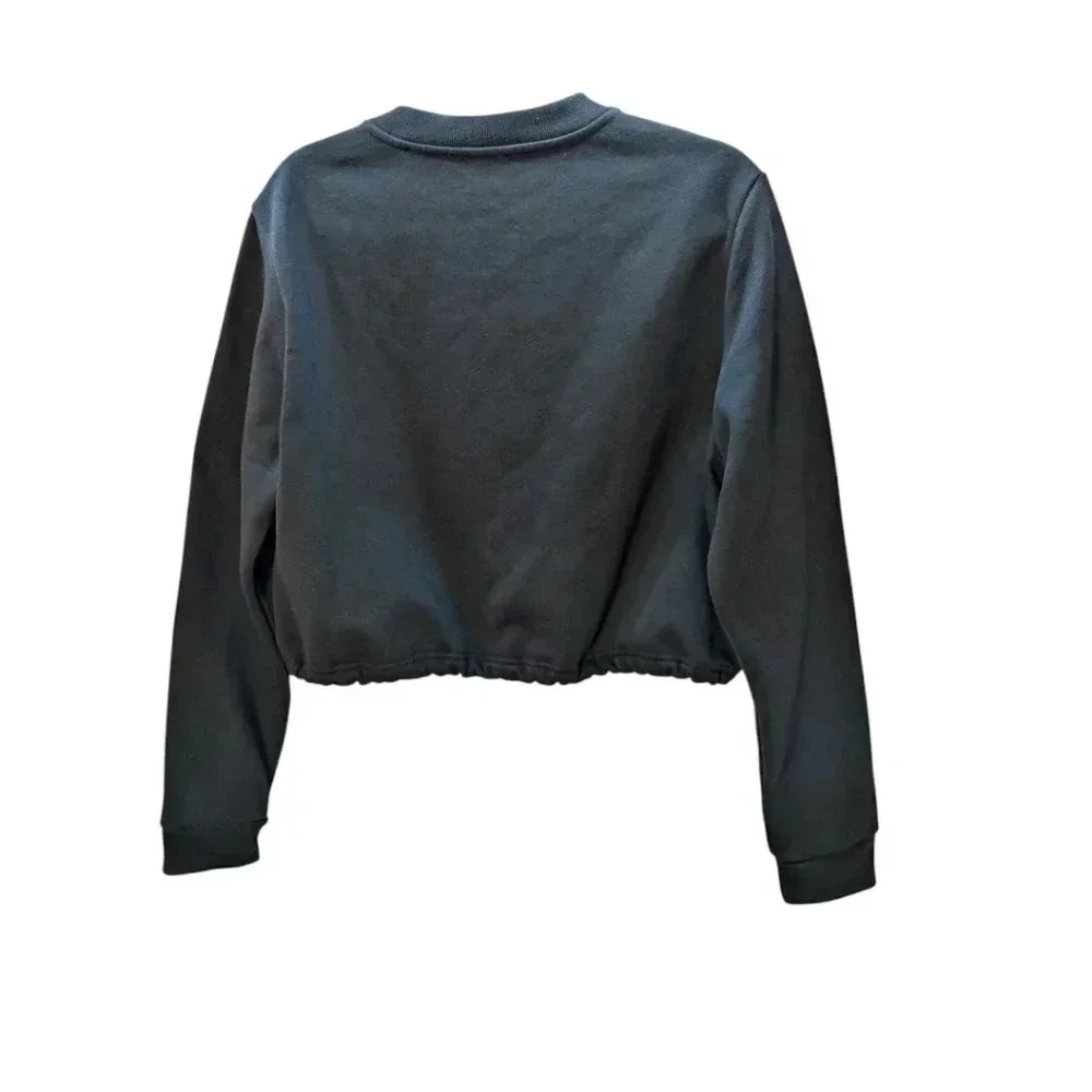 P.E.NATION Black Replay Logo Print Cropped Sweatshirt w/Drawstring SZ XL Ret$170 - Picture 5 of 6